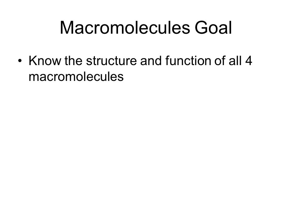 Identification of some macromolecules